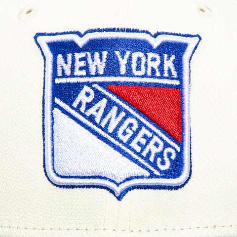 New Era 59Fifty White Dome New York Rangers Hat - White, Navy