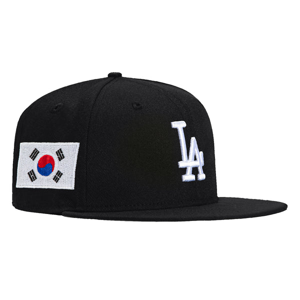 New Era 59Fifty Los Angeles Dodgers Korea Flag Patch Hat - Black