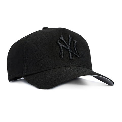 New Era 9Forty A-Frame New York Yankees Snapback Hat - Black, Black New Era