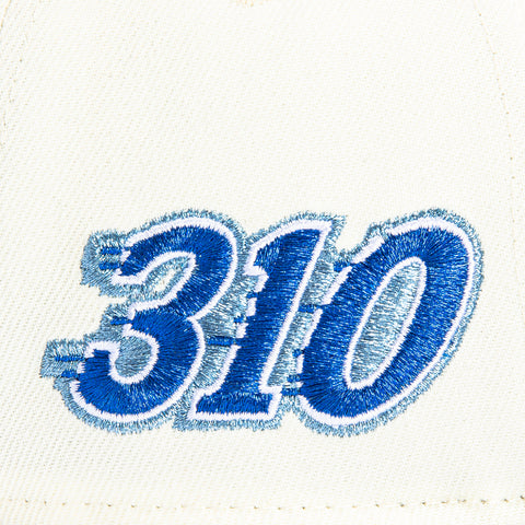 New Era 9Forty A-Frame Los Angeles Lakers 310 Patch Flame Snapback Hat - White, Royal