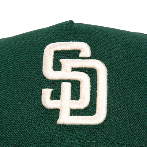 New Era 9Forty A-Frame San Diego Padres Snapback Hat - Green, Ivory