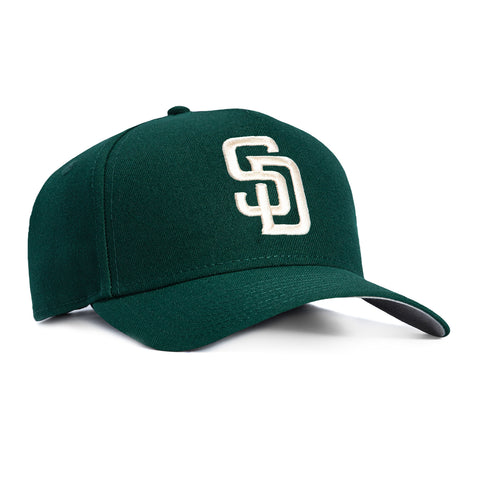 New Era 9Forty A-Frame San Diego Padres Snapback Hat - Green, Ivory New Era