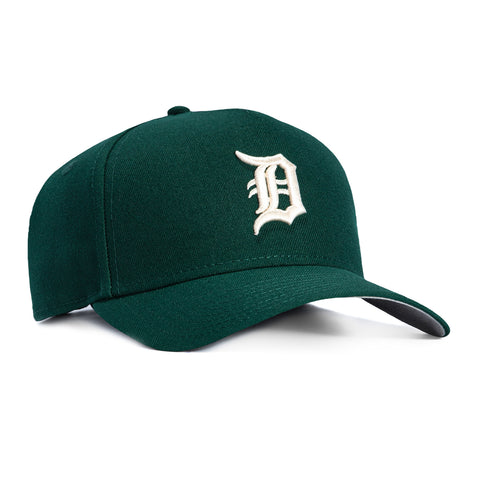 New Era 9Forty A-Frame Detroit Tigers Snapback Hat - Green, Ivory New Era