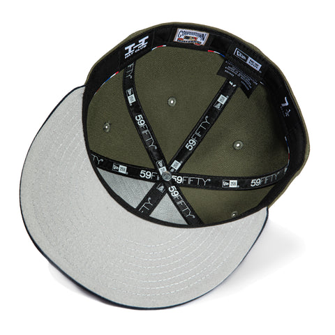 Pre-Order New Era 59Fifty New York Knicks Logo Patch Hat - Olive, Navy, Metallic Copper New Era