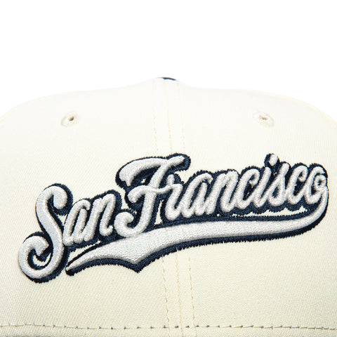New Era 59Fifty Barbershop San Francisco Giants 2007 All Star Game Patch Script Hat - White, Black