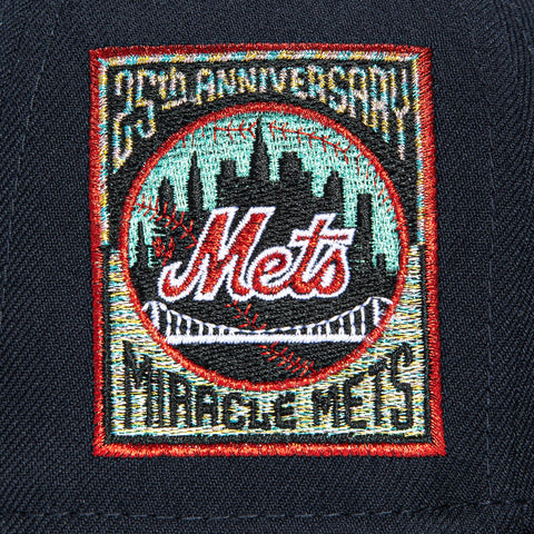 New Era 59Fifty Marine Metallics New York Mets 25th Anniversary Patch Hat - Navy, Black