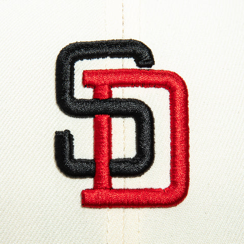 New Era 59Fifty San Diego Padres 40th Anniversary Patch Hat - White, Black, Red New Era