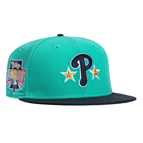 New Era 59Fifty Philadelphia Phillies 1996 All Star Game Patch 2 Star Hat - Mint, Navy New Era