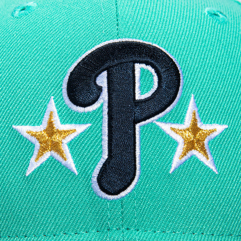 New Era 59Fifty Philadelphia Phillies 1996 All Star Game Patch 2 Star Hat - Mint, Navy New Era