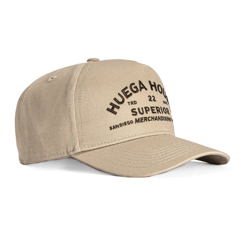 Huega House Trademark Snapback Hat - Khaki Huega House
