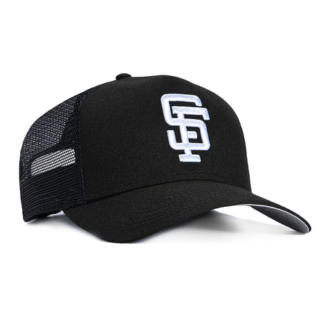 New Era 9Forty A-Frame San Francisco Giants 1983 Trucker Snapback Hat - Black, White New Era