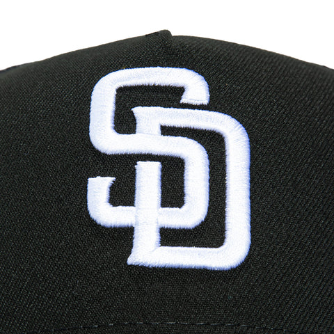 New Era 9Forty A-Frame San Diego Padres Trucker Snapback Hat - Black, White