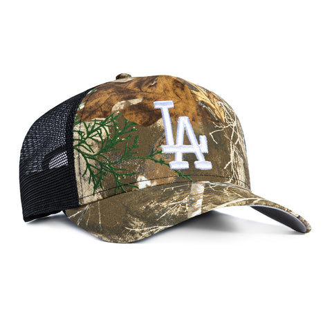 New Era 9Forty A-Frame Los Angeles Dodgers Snapback Trucker Hat - Realtree, Black New Era