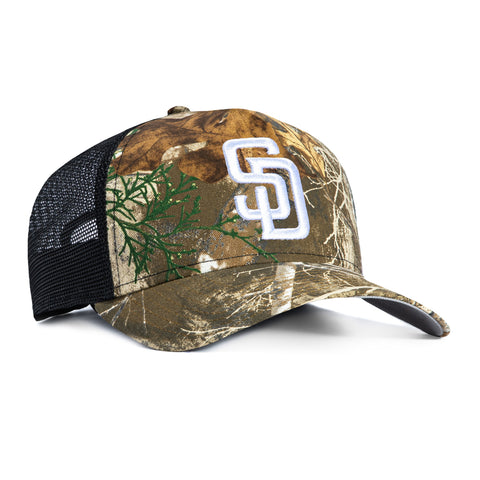 New Era 9Forty A-Frame San Diego Padres Snapback Trucker Hat - Realtree, Black New Era