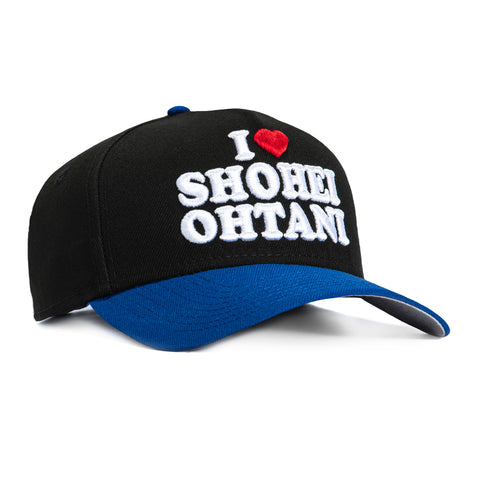 New Era 9Forty A-Frame Los Angeles Dodgers I Heart Shohei Ohtani Hat - Black, Royal New Era