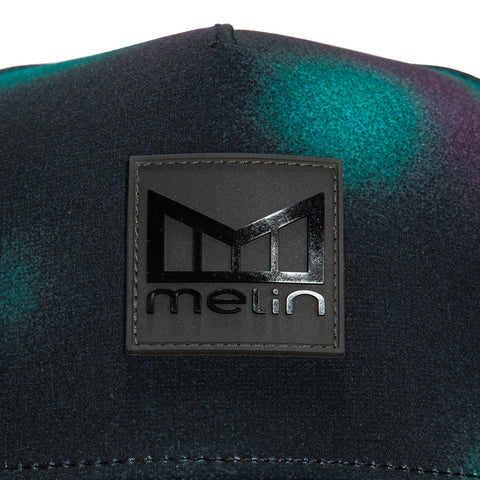 Melin Odysea Stacked Hydro Aura Snapback Hat - Black, Teal Melin