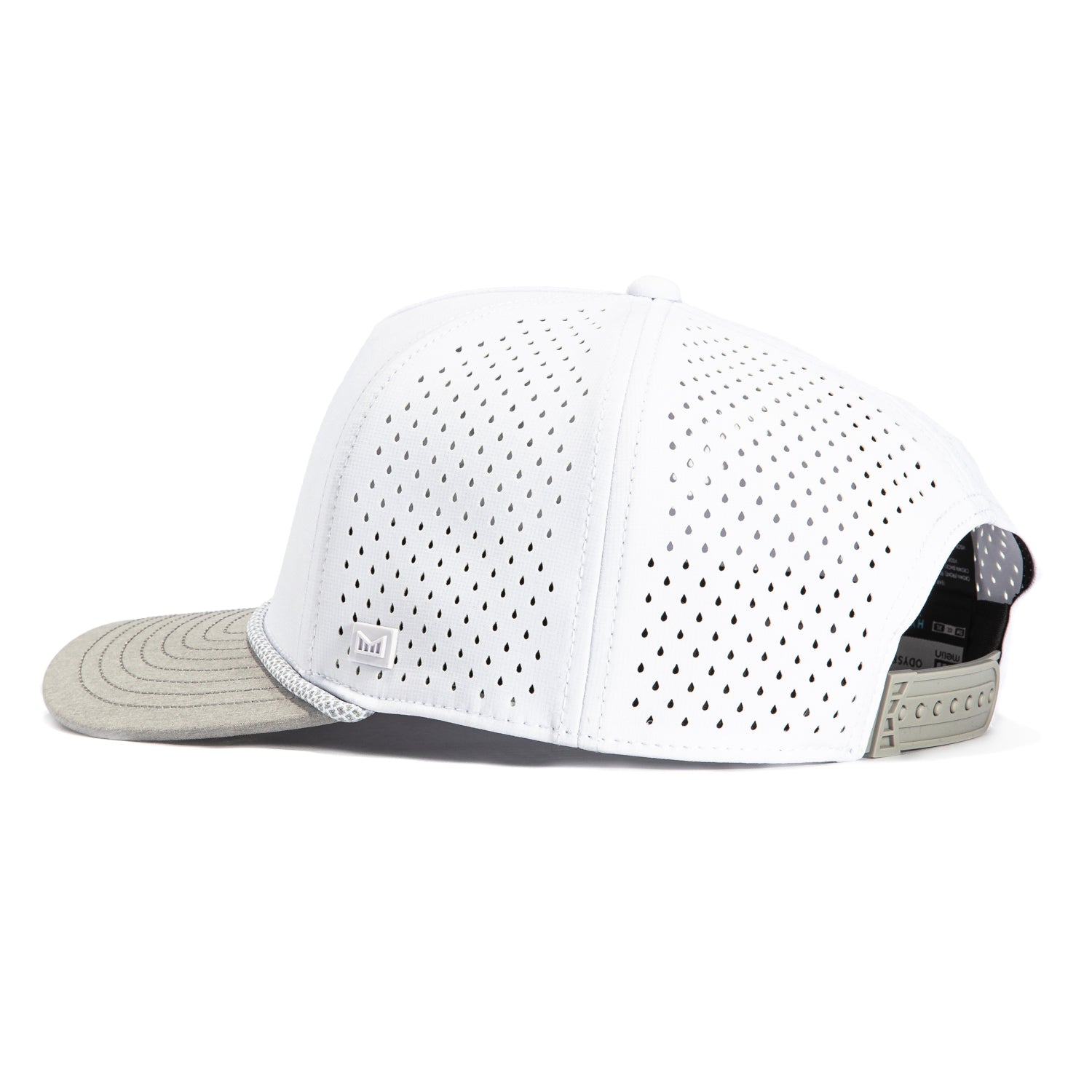 Melin Odyssey Hydro Rope Bulls Icon Snapback Hat - White, Grey