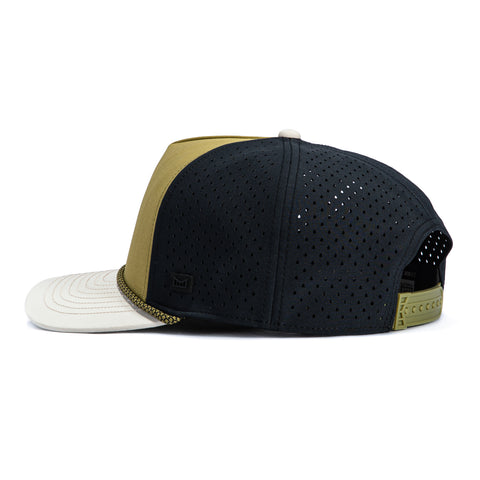 Melin Odysea Hydro Rope Bulls Icon Snapback Hat - Olive, Black Melin