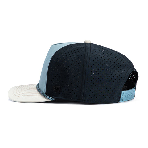 Melin Odysea Hydro Rope Bulls Icon Snapback Hat - Light Blue, Black Melin