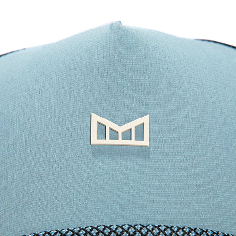 Melin Odysea Hydro Rope Bulls Icon Snapback Hat - Light Blue, Black Melin