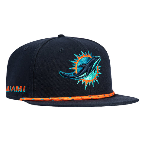 New Era Navy Blue Miami Dolphins Hat New Era 59Fifty 2025 NFL
