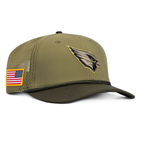 New Era 9Seventy Salute to Service Arizona Cardinals United States Flag Patch Stretch Snapback Hat - Olive, Green New Era