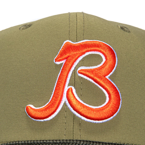 New Era 9Seventy Salute to Service Chicago Bears United States Flag Patch B Stretch Snapback Hat - Olive, Green New Era