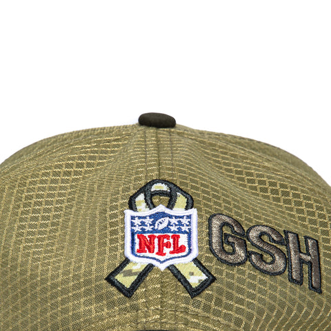 New Era 9Seventy Salute to Service Chicago Bears United States Flag Patch B Stretch Snapback Hat - Olive, Green New Era