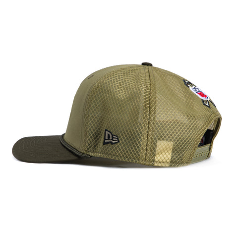 New Era 9Seventy Salute to Service Denver Broncos United States Flag Patch Stretch Snapback Hat - Olive, Green New Era