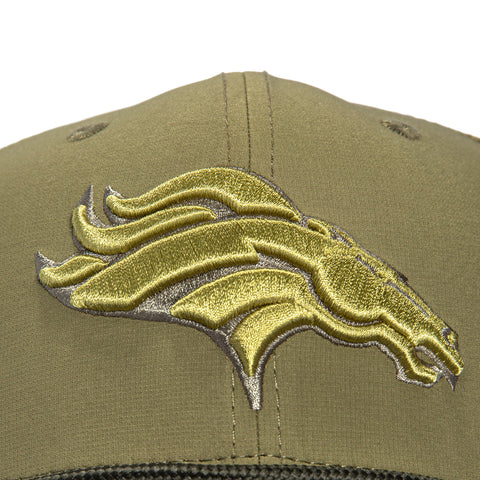 New Era 9Seventy Salute to Service Denver Broncos United States Flag Patch Stretch Snapback Hat - Olive, Green New Era