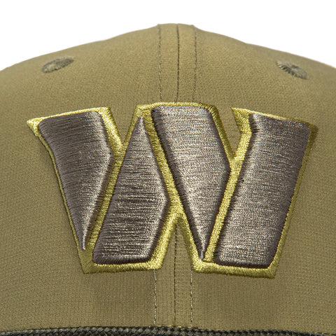 New Era 9Seventy Salute to Service Washington Commanders United States Flag Patch Stretch Snapback Hat - Olive, Green New Era