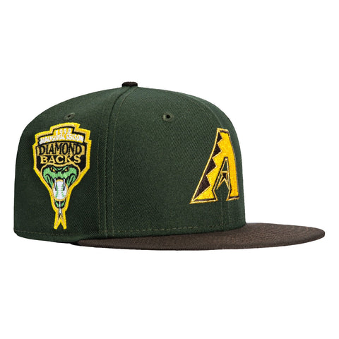 New Era 59Fifty Swarm Pack Arizona Diamondbacks Inaugural Patch Honey Comb Fill A Hat - Green, Brown New Era