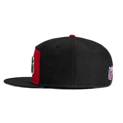 New Era 59Fifty Split Panel San Francisco 49ers Word Hat - Red, Black
