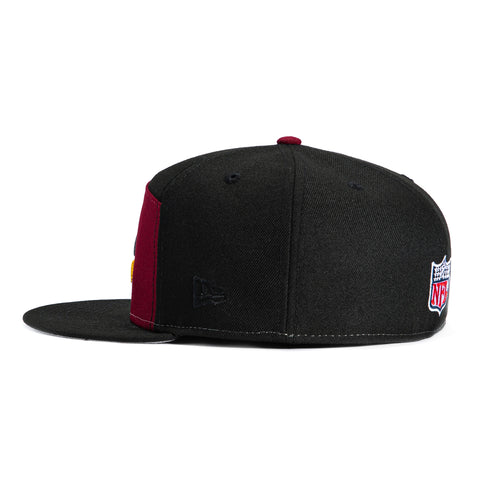 New Era 59Fifty Split Panel Arizona Cardinals Hat - Maroon, Black New Era