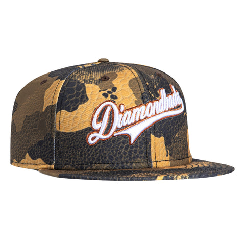 New Era 59Fifty Camo Skin Arizona Diamondbacks Script Hat - Brown New Era