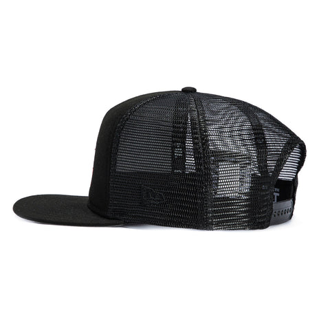 New Era 9Fifty A-Frame Godfather Snapback Trucker Hat - Black, Red New Era
