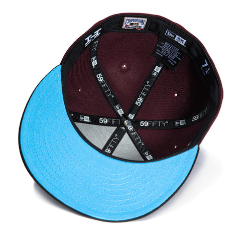 New Era 59Fifty Los Angeles Angels 2018 All Star Game Patch Light Blue UV Hat - Maroon, Black New Era