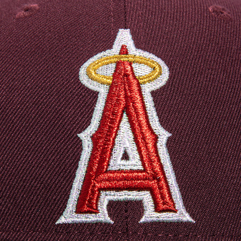New Era 59Fifty Los Angeles Angels 2018 All Star Game Patch Light Blue UV Hat - Maroon, Black New Era