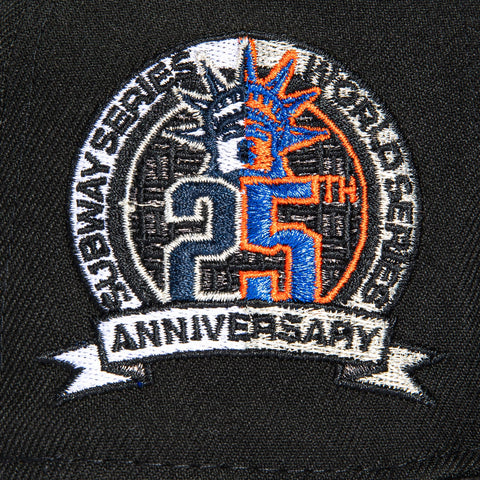 New Era 59Fifty New York Mets 2000 World Series 25th Anniversary Patch Hat - Black, Royal, Orange