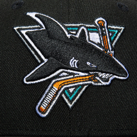 New Era 59Fifty San Jose Sharks 20th Anniversary Patch Hat - Black