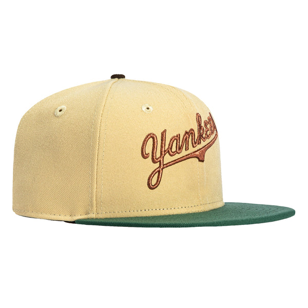 New Era 59Fifty New York Yankees Script Hat - Tan, Green  display picture 1