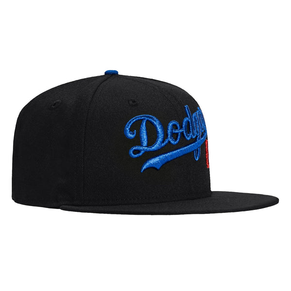 New Era 59Fifty Los Angeles Dodgers Script 8 Hat - Black – Hat Club