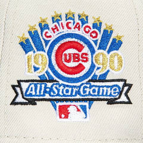 New Era 59Fifty Chicago Cubs 1990 All Star Game Patch Wave Hat - Stone, Royal