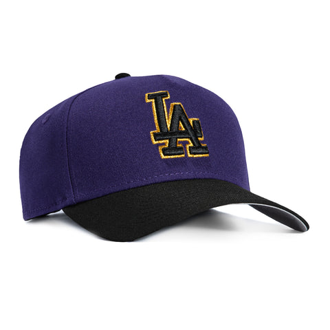New Era 9Forty A-Frame Los Angeles Dodgers Snapback Hat - Purple, Black, Metallic Gold New Era