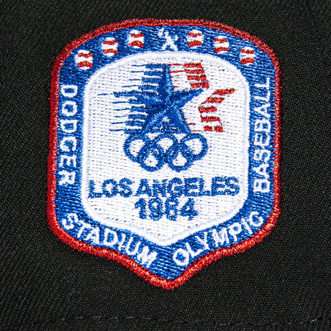 New Era 9Forty A-Frame Los Angeles Dodgers 1984 Olympic Stadium Patch Snapback Hat - Black, Brown