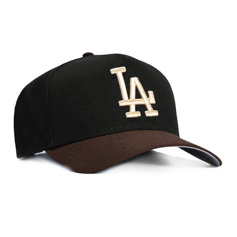 New Era 9Forty A-Frame Los Angeles Dodgers Snapback Hat - Black, Brown, Ivory New Era