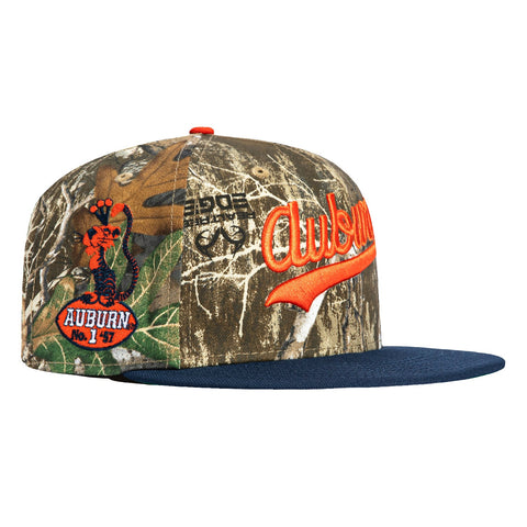 New Era 59Fifty Auburn Tigers 1957 National Champions Patch Script Hat - Realtree, Navy New Era