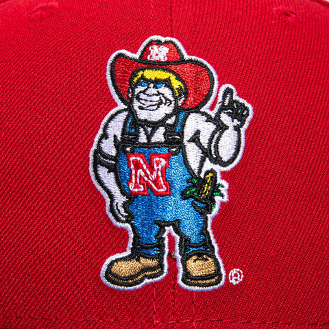 New Era 59Fifty Nebraska Cornhuskers Go Big Red Patch Mascot Hat - Red, Black New Era
