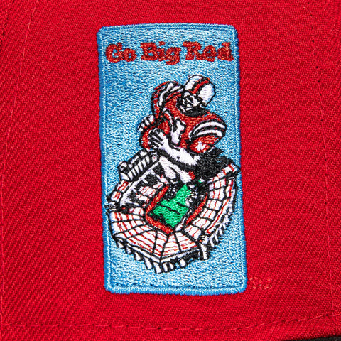 New Era 59Fifty Nebraska Cornhuskers Go Big Red Patch Mascot Hat - Red, Black New Era