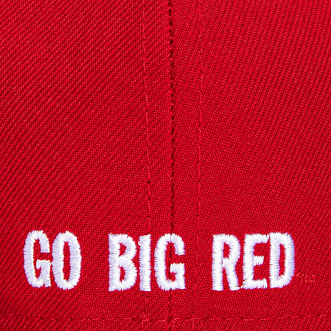 New Era 59Fifty Nebraska Cornhuskers Go Big Red Patch Mascot Hat - Red, Black New Era